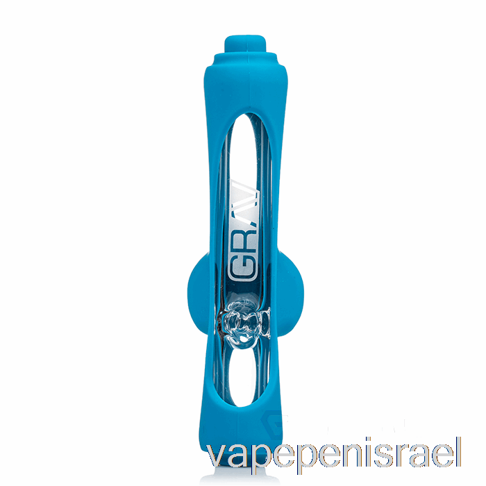 גלגלת קיטור חד פעמית Vape Israel Grav עם עור סיליקון כחול